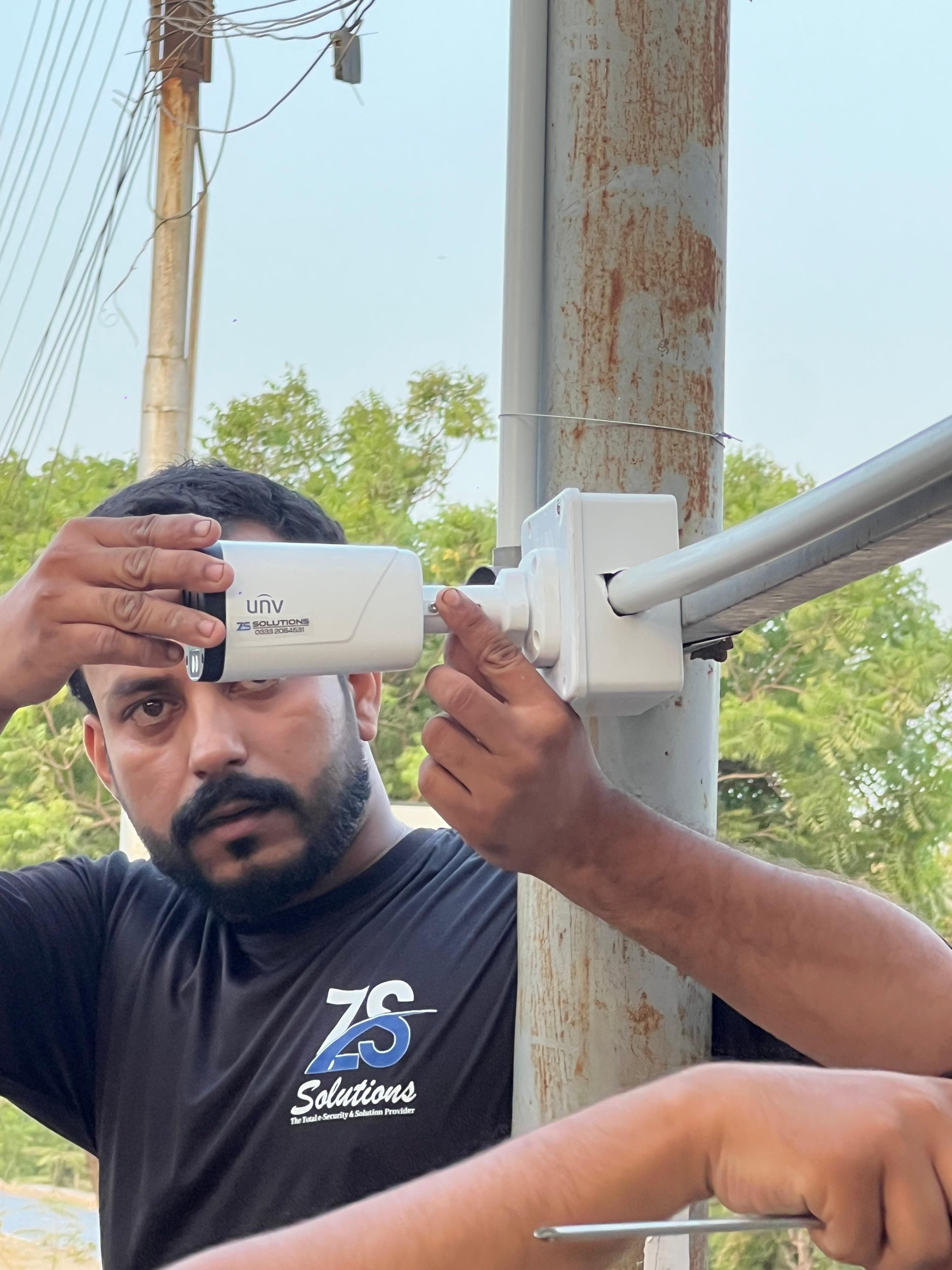 ZS Solutions technicians commissioning a camera installation